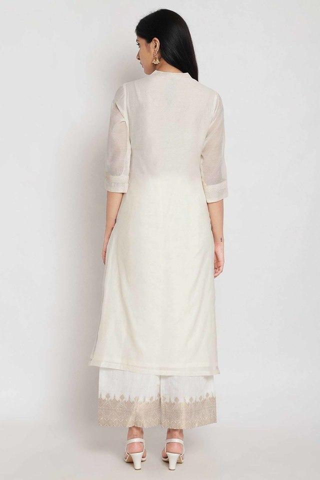 BIBA -  Off White Kurtas - Main