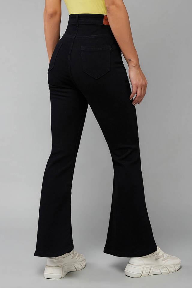 Black High Rise Bootcut Jeggings