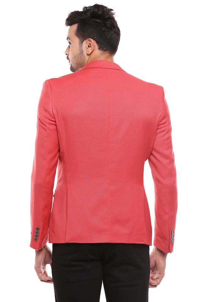 Red printed store blazer mens