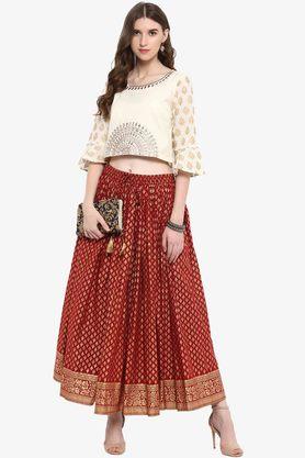 Maxi Pure Cotton Womens Ethnic Skirt