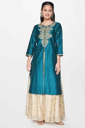 Buy GLOBAL DESI Round Neck Straight Women's Kurtas | Shoppers ...