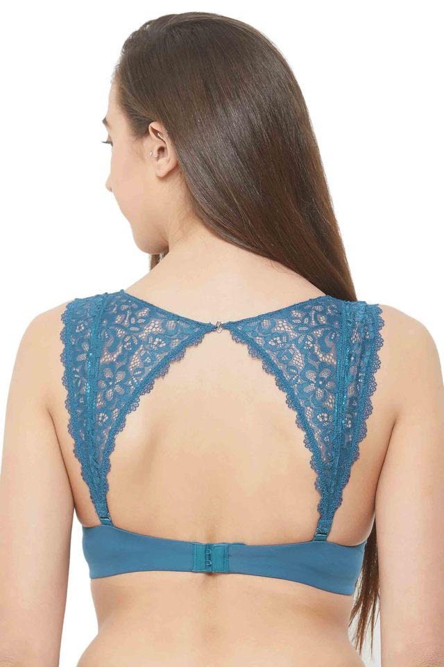 Soie Teal Lace Full Coverage Bra