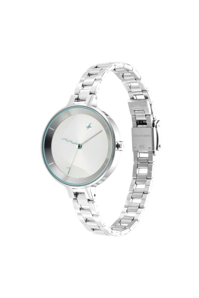 Fastrack silver chain watches sale for womens