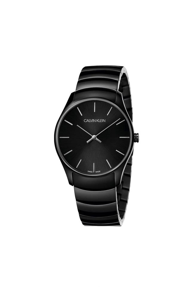 Buy CALVIN KLEIN Womens Black Dial Metallic Analogue Watch