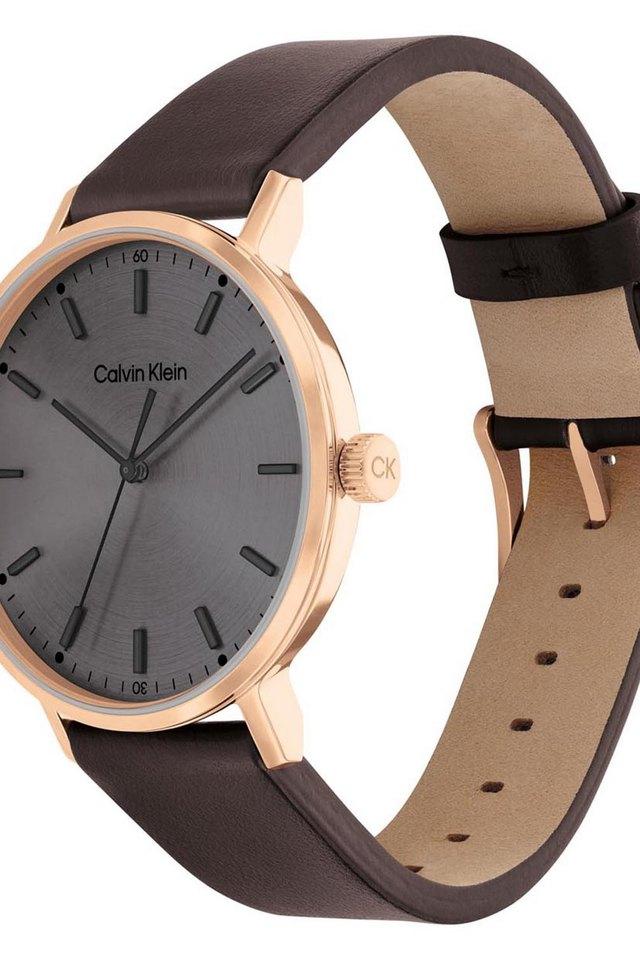 Buy CALVIN KLEIN Modern Mesh Grey Dial Leather Analog Watch for Men -  25200051