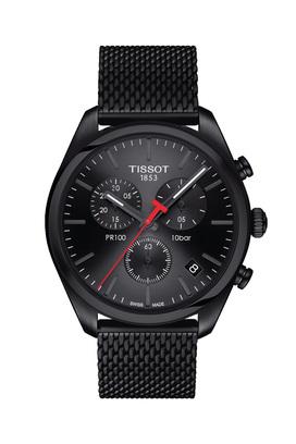 Buy TISSOT Mens Black Dial Stainless Steel Chronograph Watch