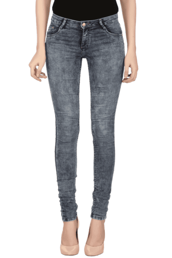 mid rise skinny fit jeans
