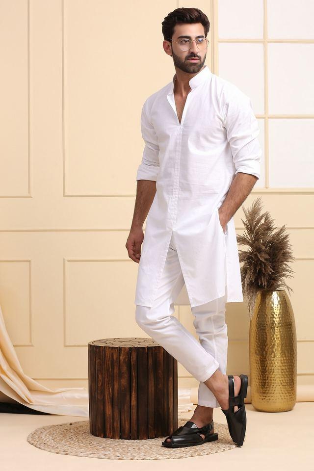 Price History of Solid Poplin Regular Fit Mens Kurta from