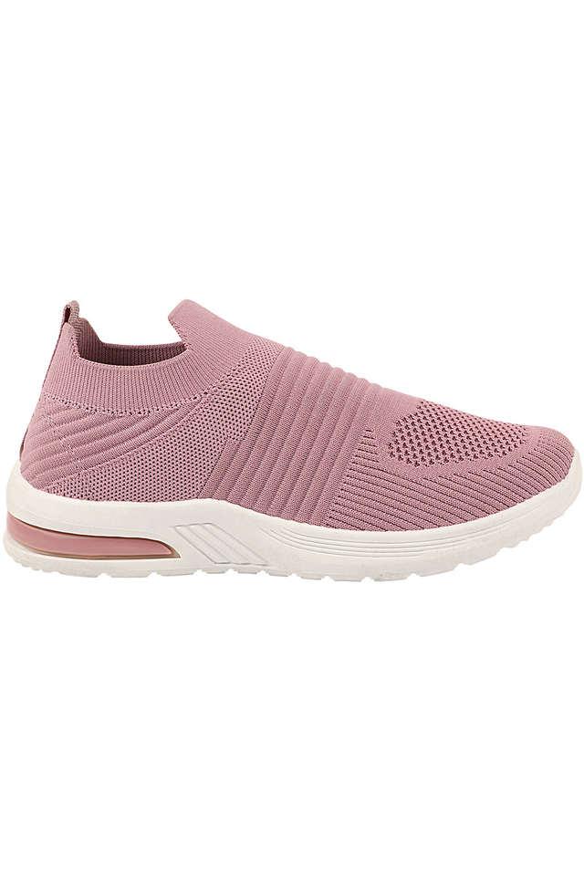 Buy SHOETOPIA Peach Synthetic Lace Up Girls Sneakers