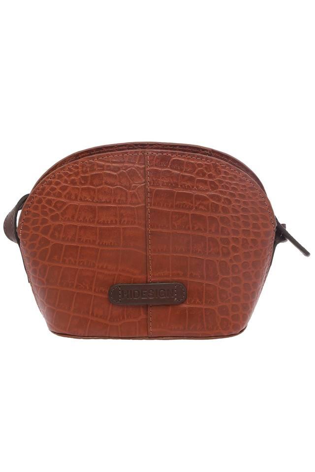 Franklin Covey Crocodile Print Leather Handbag