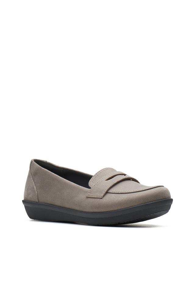 Clarks hot sale grey loafers