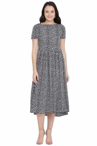 women's short sleeve midi dress