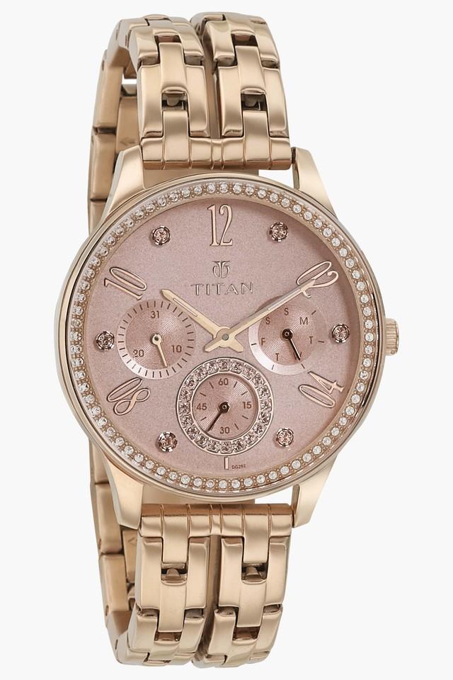 Titan metal asymmetrical women's clearance watch