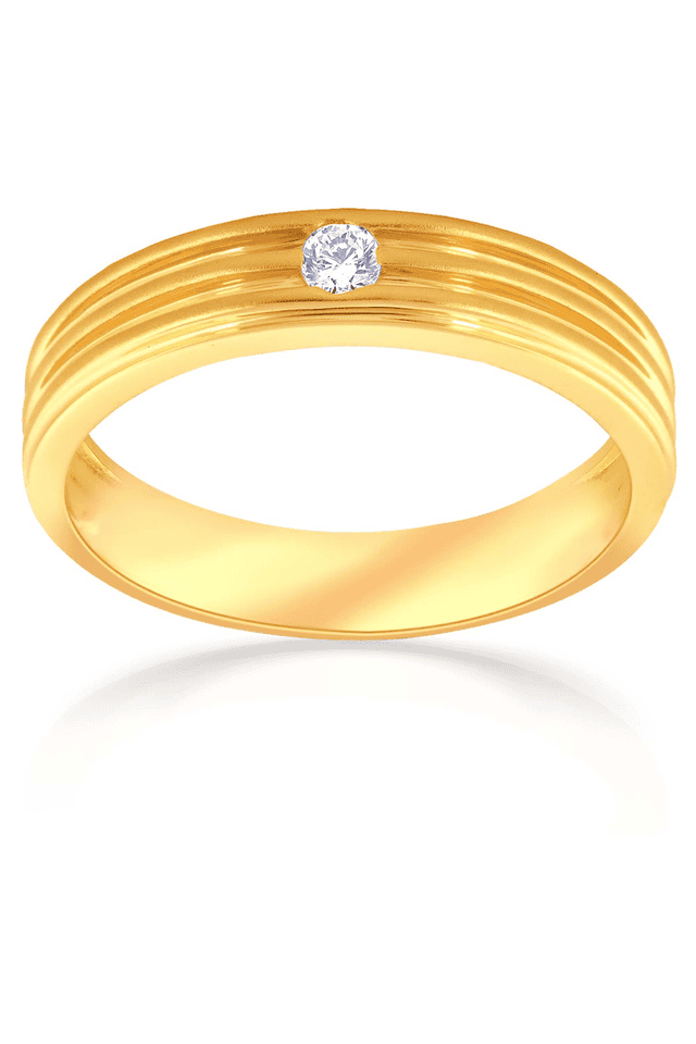 Star Diamond Gold Ring - ₹15,240 Pearlkraft Wedding Bands Collection