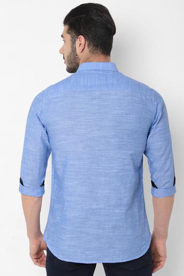 Buy WROGN Men Light Blue Washed Denim Shirt - Shirts for Men 1758577 |  Myntra