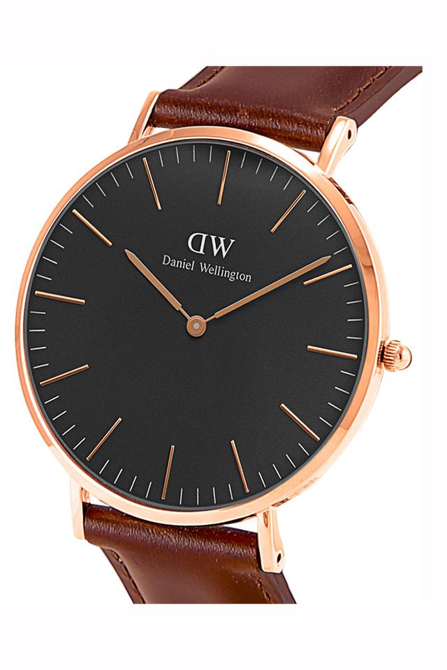 Dw watch black hot sale rose gold