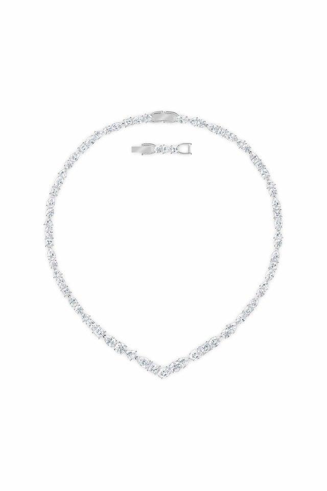 Fit necklace Swarovski White in gold and steel - 39054347