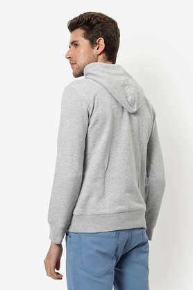 Buy CAMPUS SUTRA Grey Printed Cotton Hooded Men s Sweatshirt