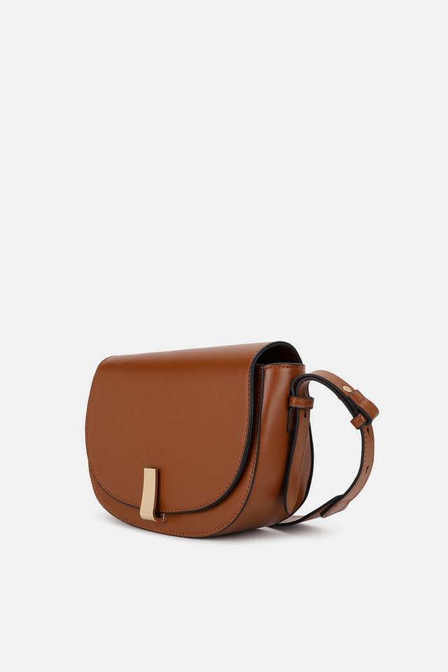Buy IRTH Tan Zipper Polyester Women s Casual Wear Sling Bag Shoppers Stop