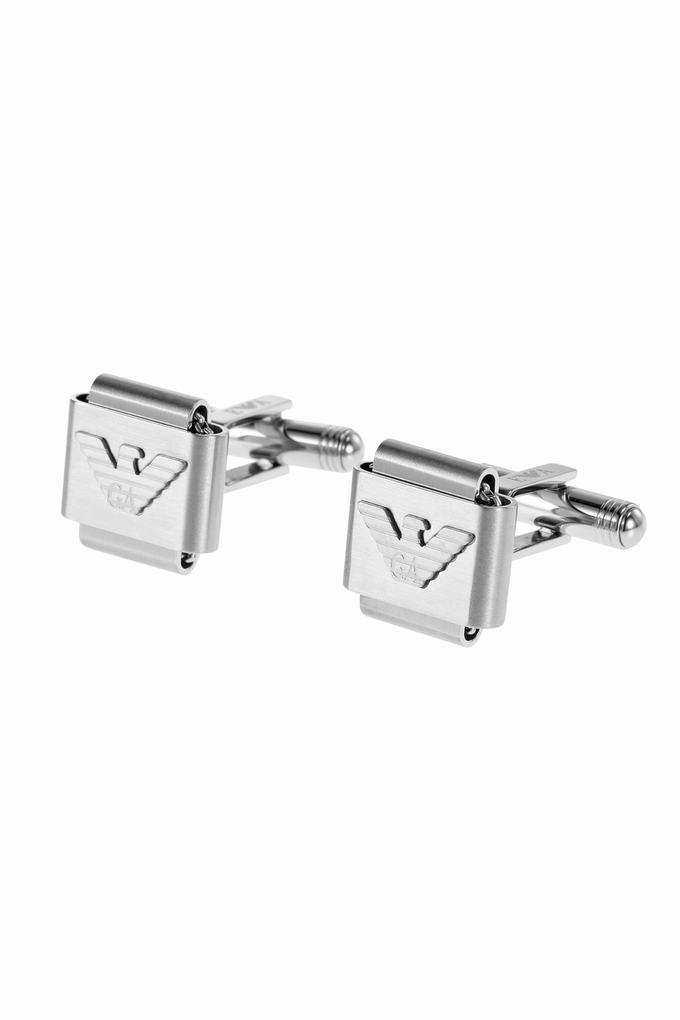 Buy EMPORIO ARMANI Silver Men s Cufflinks Shoppers Stop