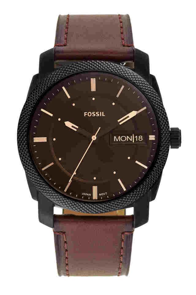 Buy FOSSIL Mens 42 mm Machine Black Dial Leather Analog Watch FS5901I Shoppers Stop