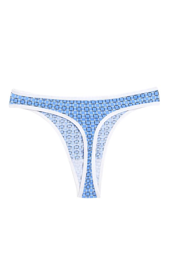 I Do Shimmer Original Rise Thong Powder Blue in Powder Blue