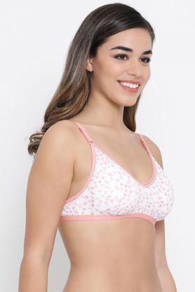 Buy CLOVIA Orange Womens Padded Non-Wired Floral Print Teen Bra