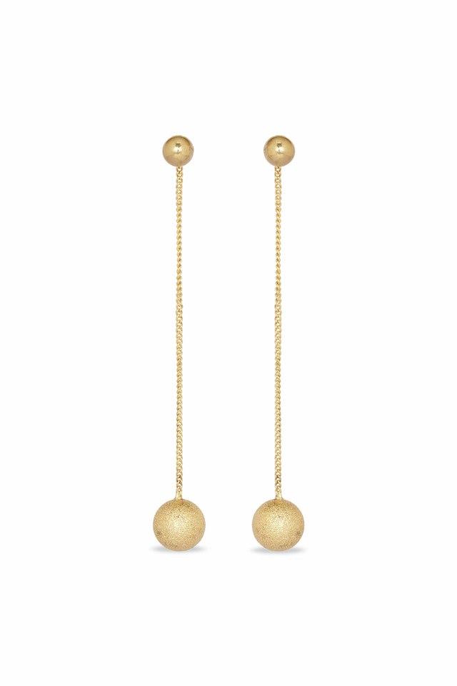 Adya Quirky Gold Ball Drop Studs  Shyle