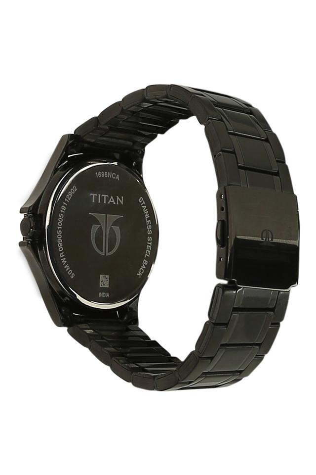 Buy TITAN Mens Black Dial Metallic Multi Function Watch 1698NM01 Shoppers Stop