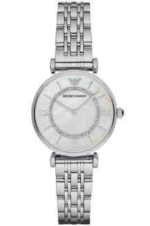 Emporio armani women's deals silver watch