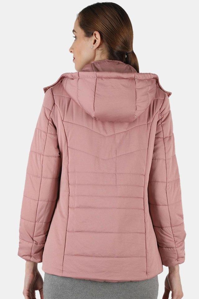 Buy MONTE CARLO Wine Plain Hood Blended Nylon Womens Casual Jacket