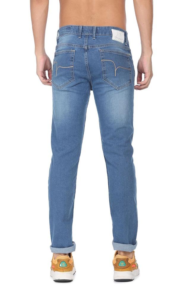 Flying machine tapered 2024 fit men blue jeans