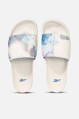 Reebok white online slippers