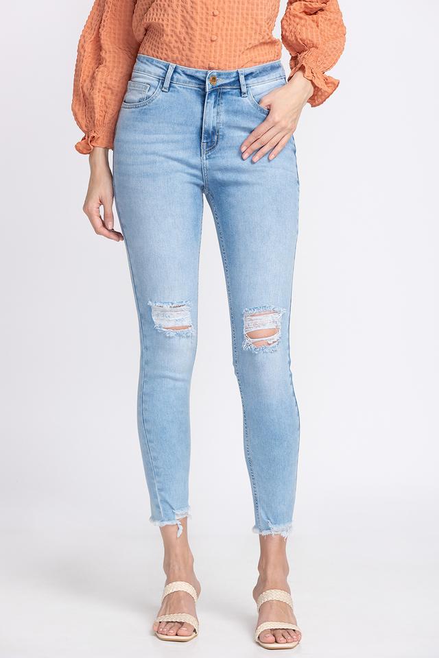 Buy Vero Moda Black Distressed Jeans for Women Online @ Tata CLiQ