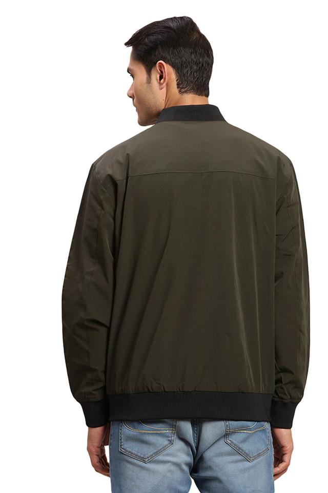 Ash & Erie Dark Green Bomber Jacket for Short Men