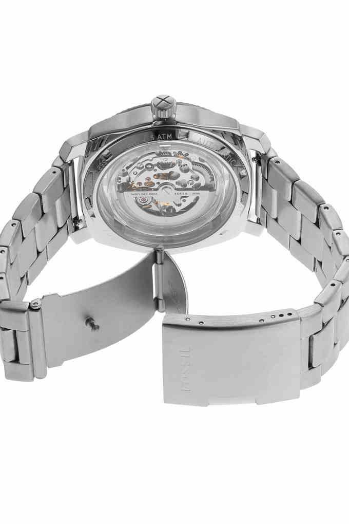 Buy FOSSIL Machine 45 mm Silver Dial Stainless Steel Analog