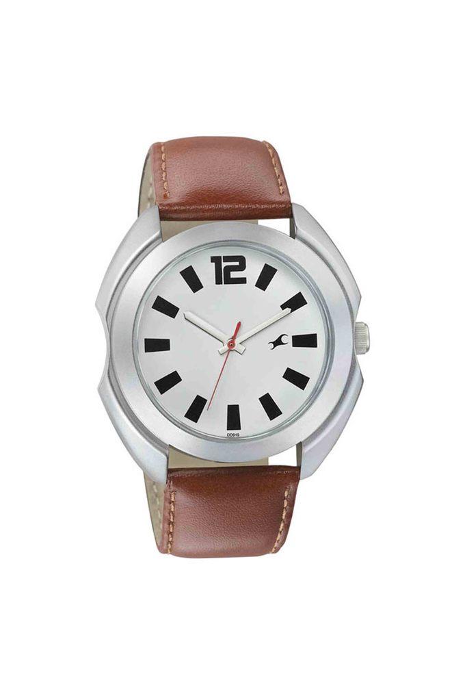 Buy FASTRACK Mens 40 49 mm Bare Basics White Dial Leather Analogue