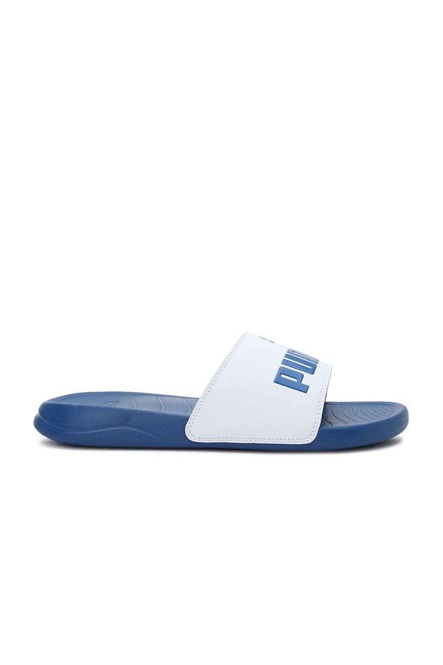 White cheap mens slides