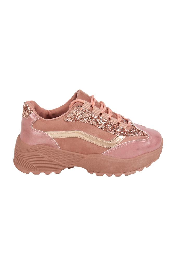 Buy CATWALK Pink Womens Glitter Detail Sneakers Shoppers Stop