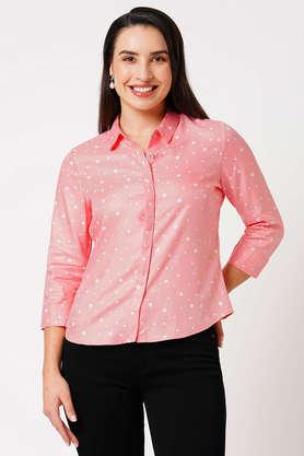 Pink polka hotsell dot shirt womens