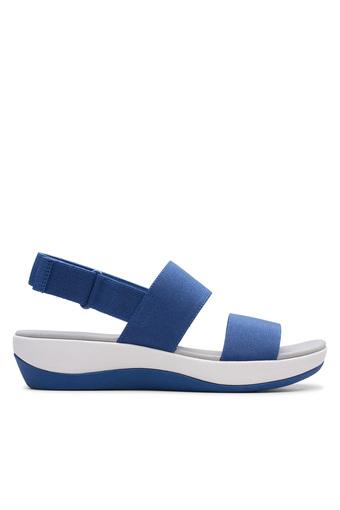 clarks blue wedges