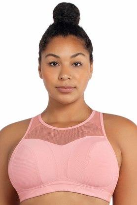 Parfait Active Energy Unlined Sports Bra, Black With Pink Blush