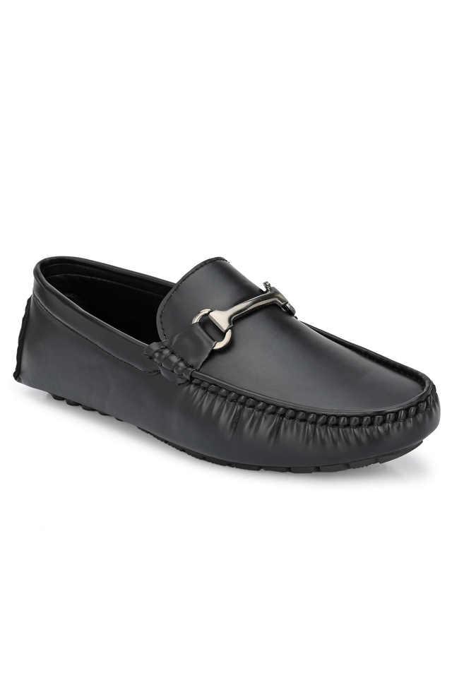 Buy BIG FOX Black Synthetic Slip on Men s Casual Wear Loafers Shoppers Stop