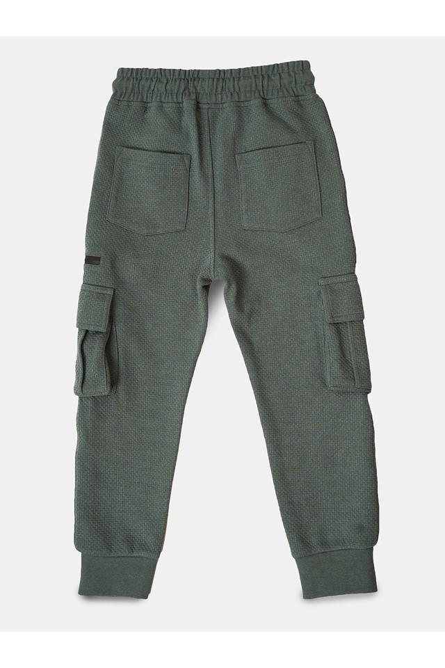 Buy ANGEL & ROCKET Green Solid Cotton Fit Boys Joggers