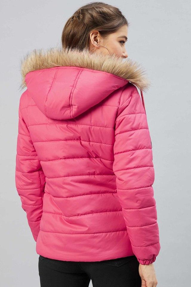 Women's Quilted Down Jacket in Eco Taslan Nylon with Detachable Hood Pink |  Woolrich USA