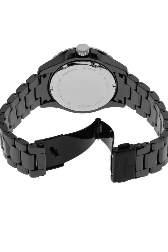 Fossil black ceramic online watch