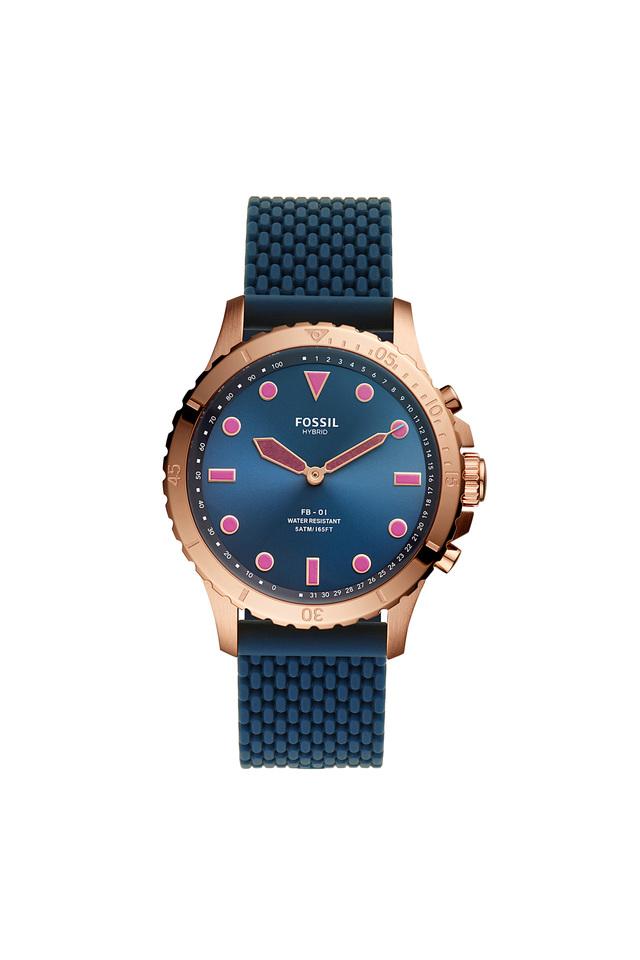 Buy FOSSIL undefined Womens FB 01 Blue Silicone Hybrid Smartwatch FTW5066 Shoppers Stop