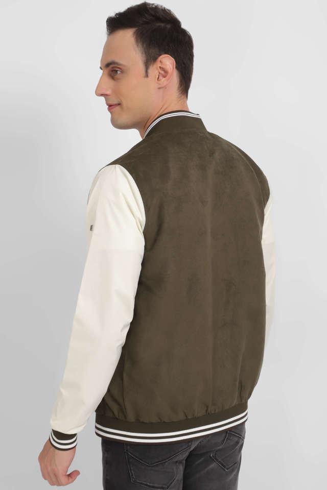 Buy ALLEN SOLLY Olive Mens Regular Fit Solid Jacket | Shoppers Stop