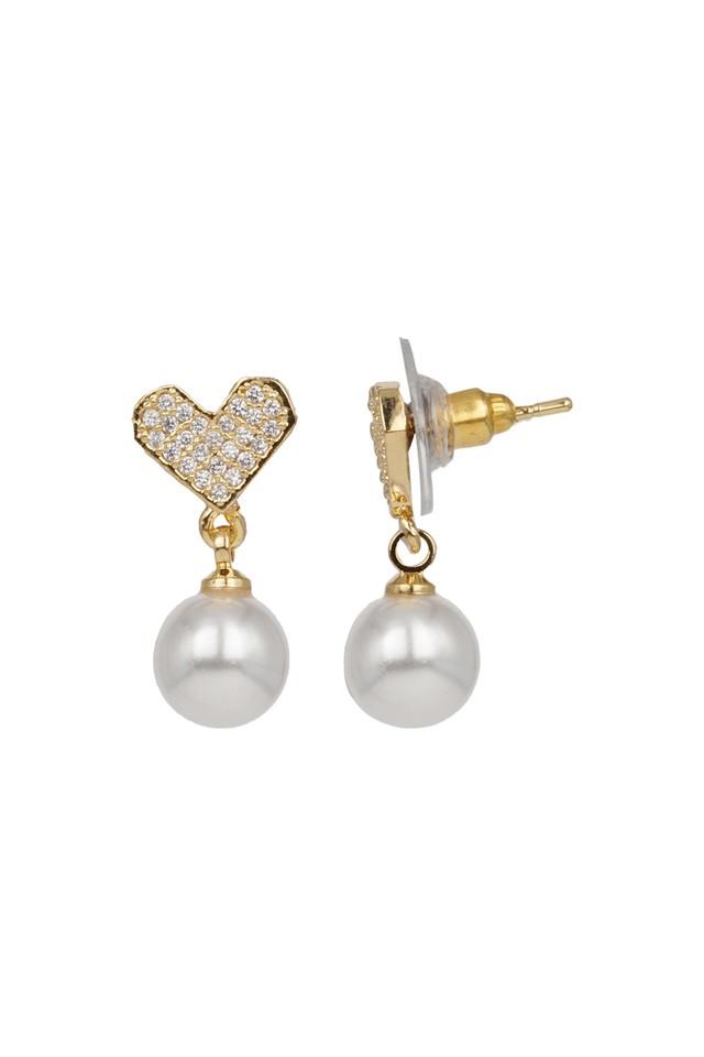 Pearl heart on sale shaped earrings