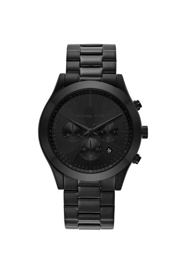 Buy MICHAEL KORS Slim Runway 44 mm Black Stainless Steel Chronograph Watch For Men MK8919 Shoppers Stop